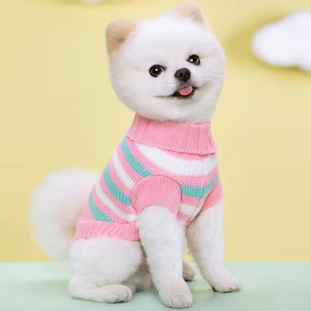 New Dog Sweater Pink And Blue Small
